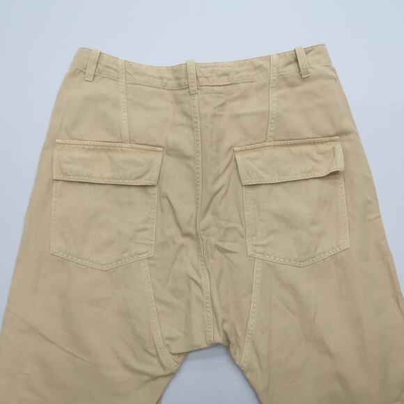 Nili Lotan Womens Luna Pants Size 10 Beige Drop Crotch Linen Blend Trousers - Picture 5 of 13